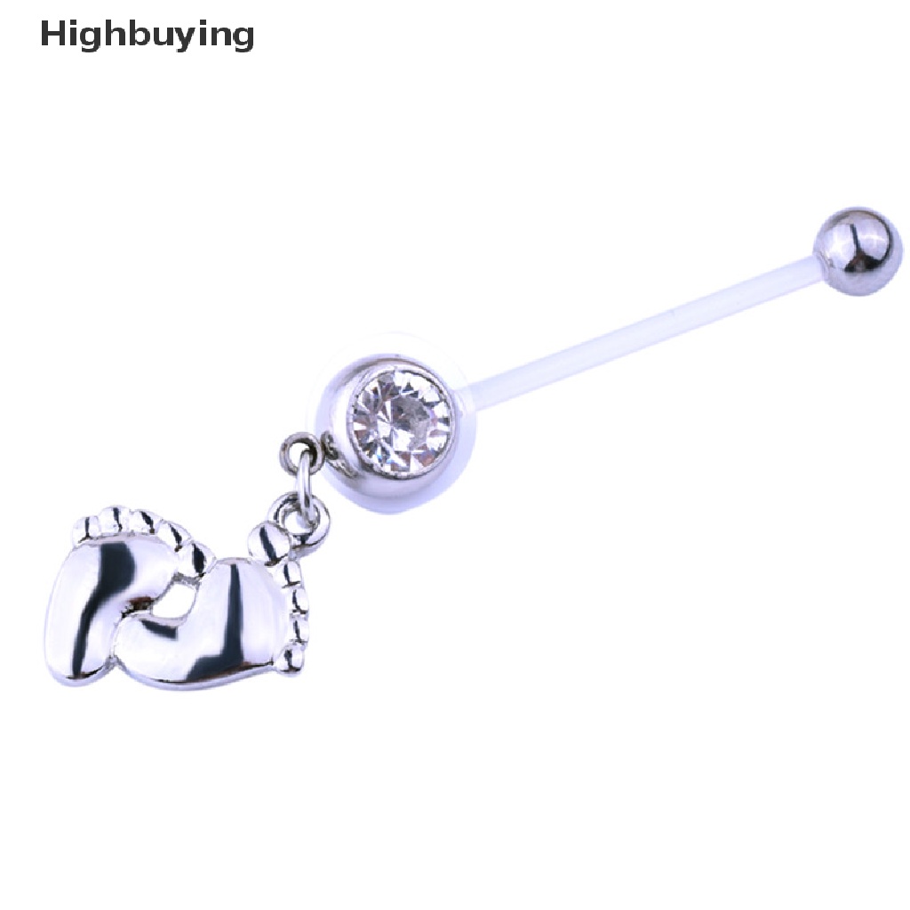 Hbid Lentur Hamil Maternity Baby Kaki Cowok Cewek Belly Bar Navel Ring Glory