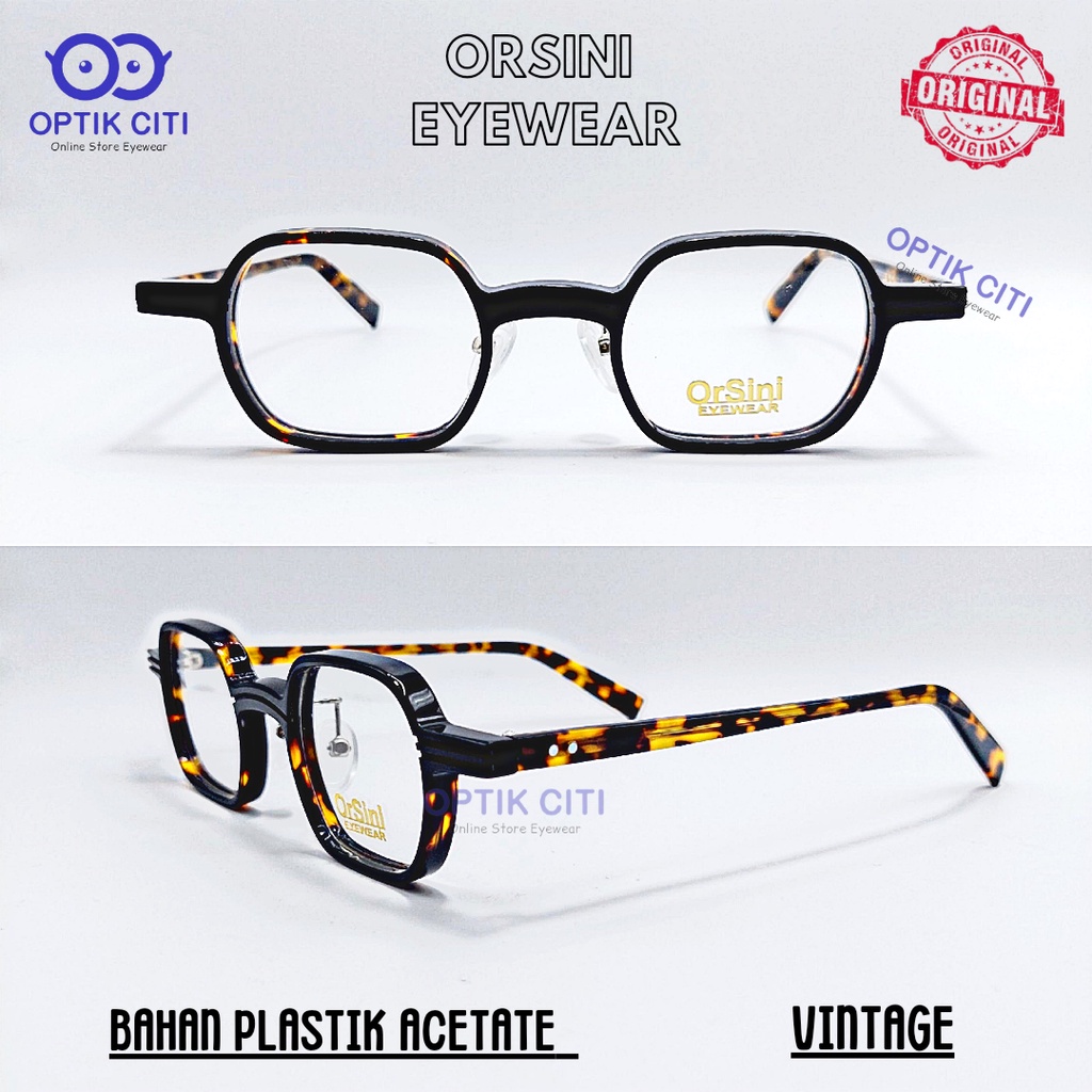 Frame Kacamata Pria Kotak Kecil Vintage Original Orsini Eyewear 98008