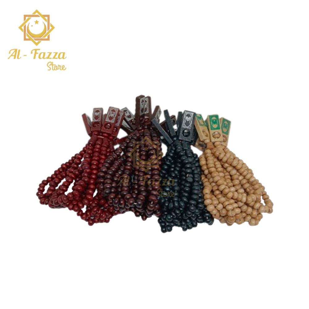 Tasbih Kayu 33 1 Kodi - Tasbeh 33 isi 20 pcs - Tasbih Oleh-oleh Haji &amp; Umroh