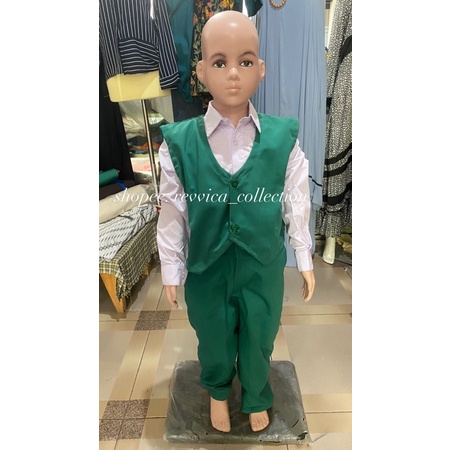 seragam TK hijau lengan panjang muslim murah