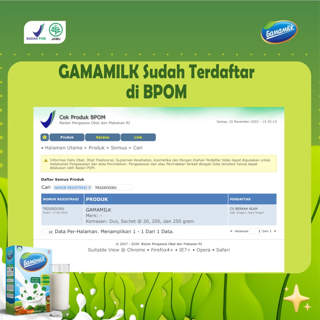 GAMAMILK SUSU ETAWA (3 BOX) - Rekomendasi Ilmiah Atasi Masalah Sesak Nafas, Asma, Bronkitis, Sendi dan Tulang, Asam Urat, dan Rematik