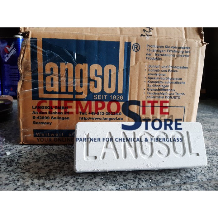 Langsol Batu Putih Poles Stainless / Batu Poles Asli Germany 1 Batang