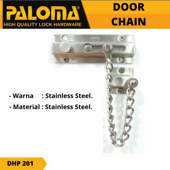 Grendel Grendel Rantai Paloma Dhp 201 Door Chain Pengaman Pintu