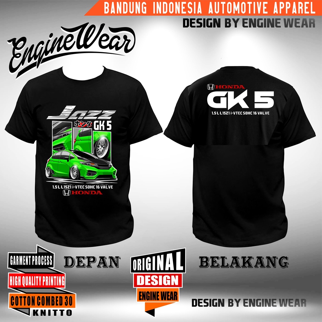 kaos honda jazz baju tshirt honda jazz GK5 kaos otomotif