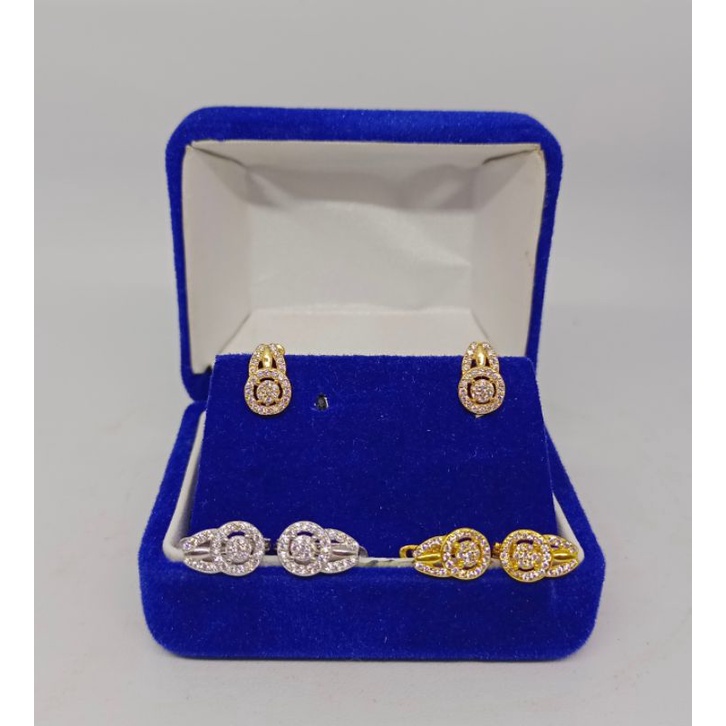 anting jepit bunny mp full / anting perak asli silver 925 lapis emas/ anting fashion wanita terbaru