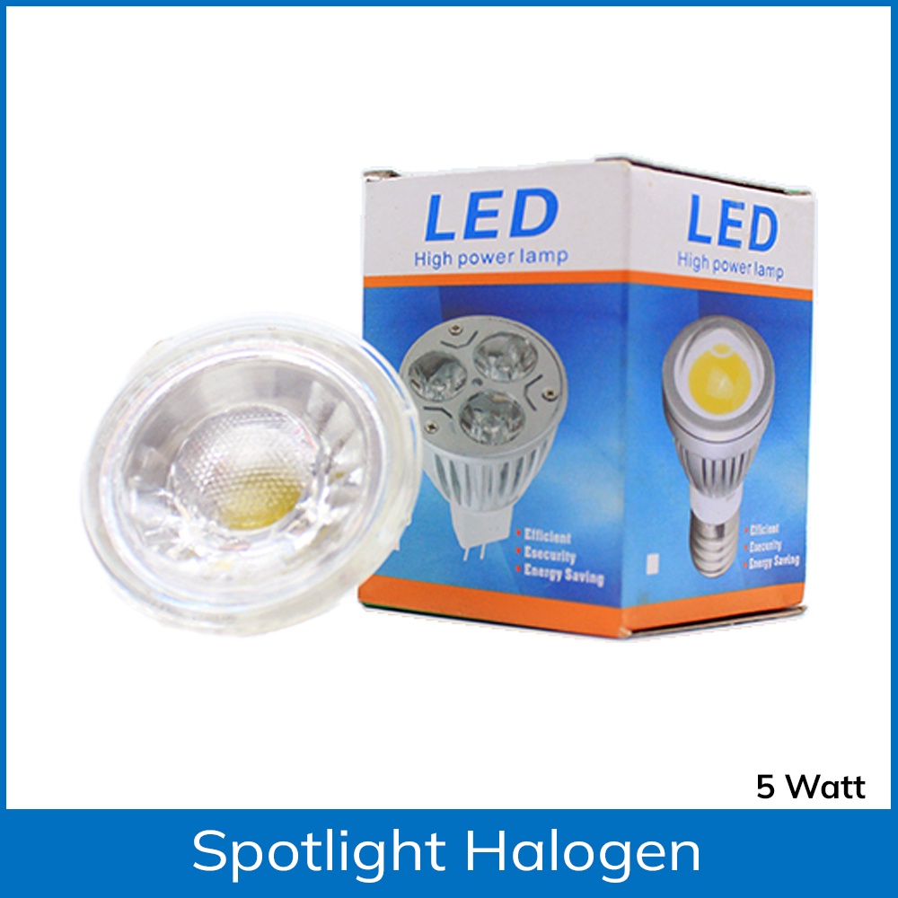 Chakasu Lampu Halogen Spotlight Led 5Watt Fitting E27 5Watt Cob Sorot 5W