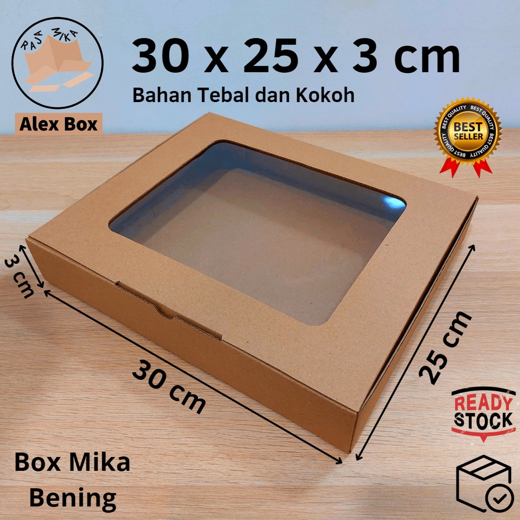 

Kardus Mika 30 x 25 x 3 cm... model diecut, untuk kue hampers dll