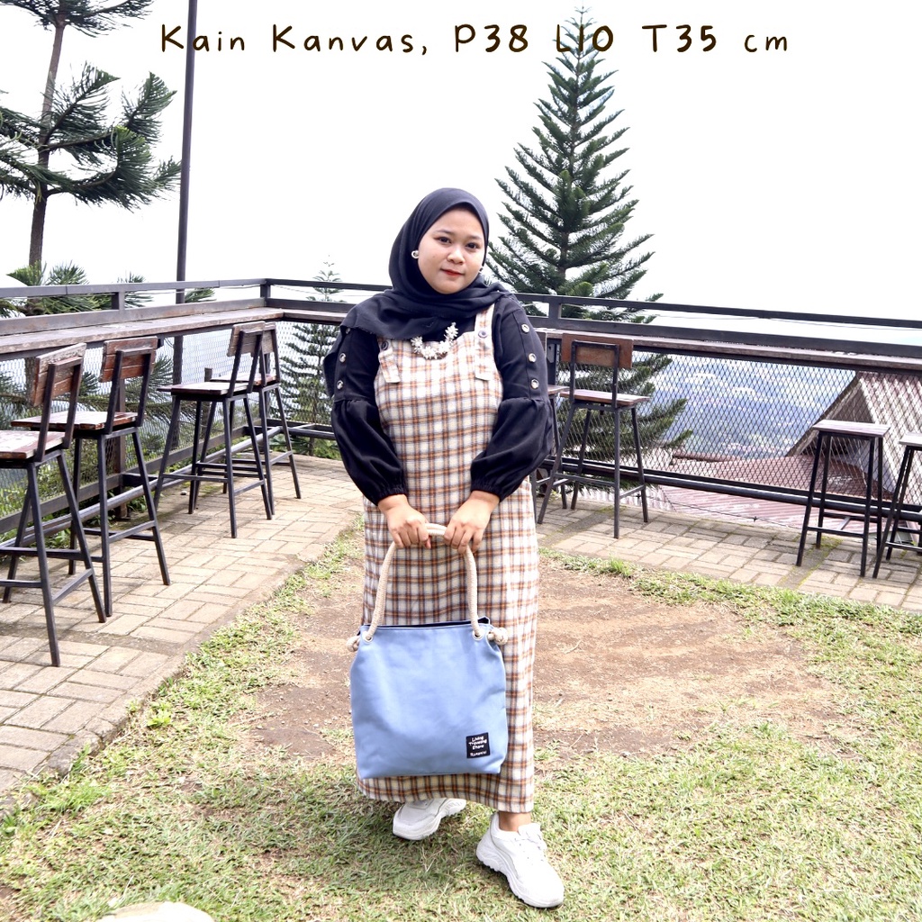 Free Ongkir Jual Tas Totebag Kuliah Kondangan Jalan Jalan Tote Kanvas Warna Tali Sumbu Tambang Tebal