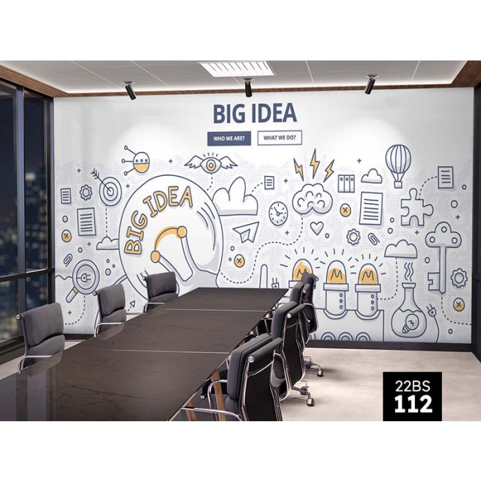 Wallpaper Dinding Custom Mural Kata Motivasi Bisnis Positif Kantor