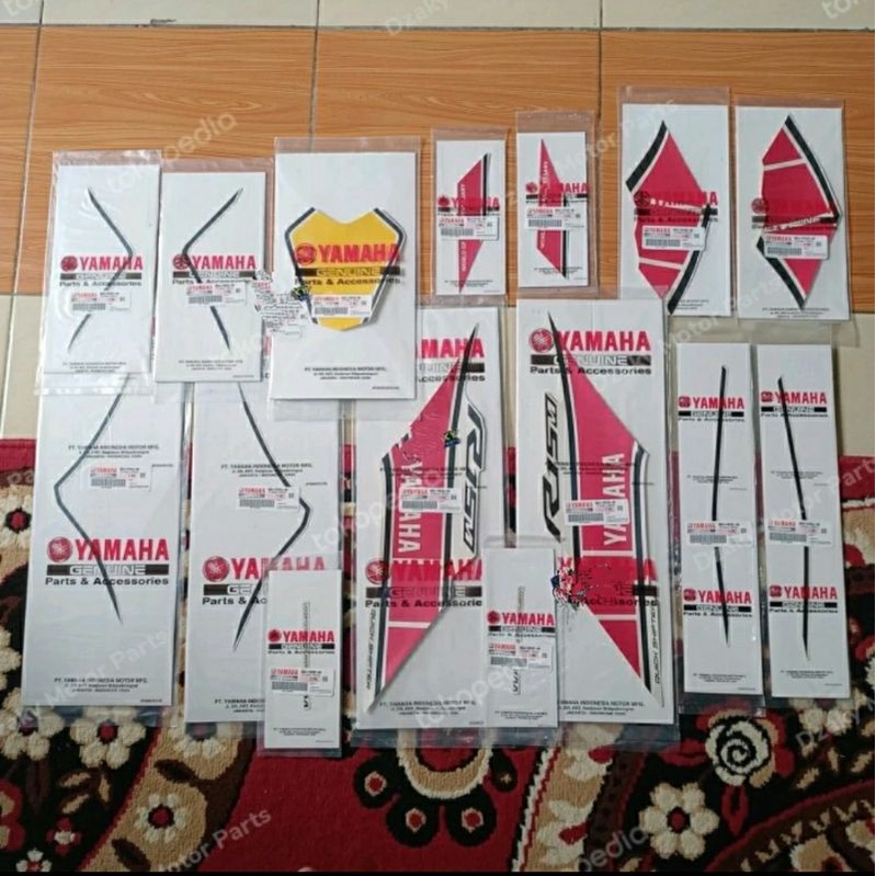 Striping Stiker Graphic Set Yamaha R15 R15M WGP 60th Anniversary Yamaha 2022 2023 Original Yamaha Ge