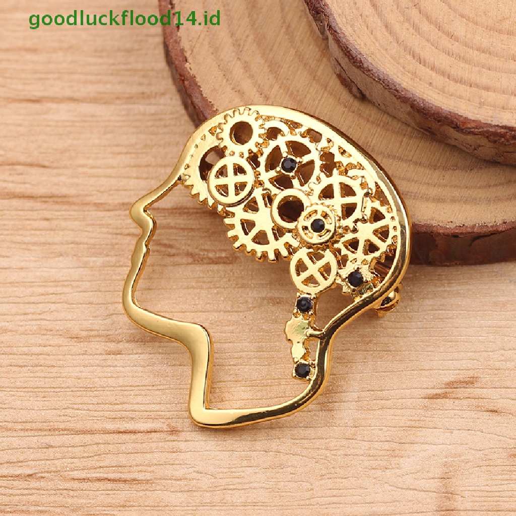 [GOOGFOUR] Vintage Brain Shape Bros Kerah Lencana Korsase Pin Dekoratif Perhiasan Hadiah [TOP]