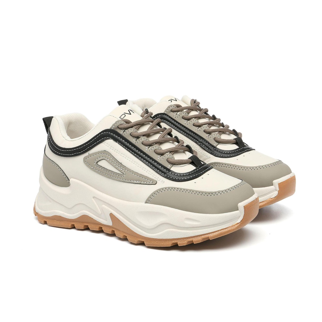 PVN Hyemi Sepatu Wanita Sneakers Korea Import Casual Shoes Cream 606