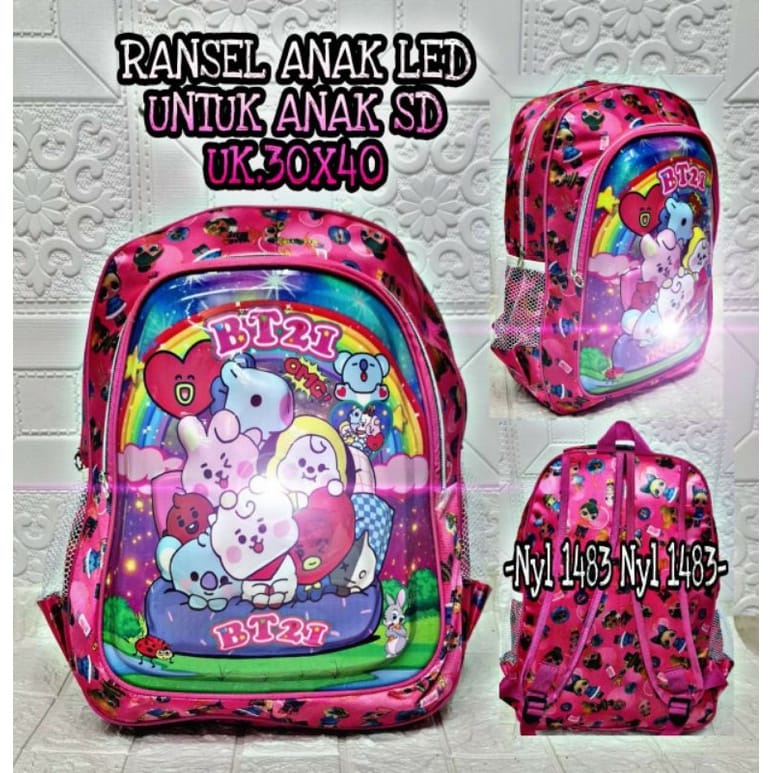 &quot;aurabagss&quot; - Tas Anak Ransel Anak Perempuan LOL LED ,Ransel Anak Sekolah PAUD TK  Backpack Anak Bisa Bunyi &amp; Ada Lampu Terbaru Ala &quot;aurabagss&quot;