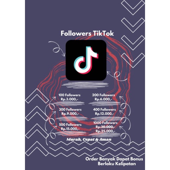 Followers Tiktok Termurah & Aman (Hanya Menggunakan Username)