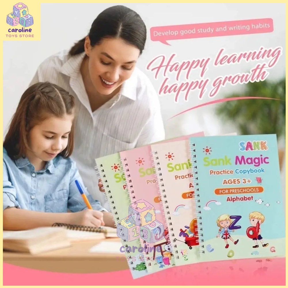 

Buku SANK Magic Buku Belajar Tulis Hitung Gambar 1 Set Isi 4 Buku + Pulpen + Refill RB9