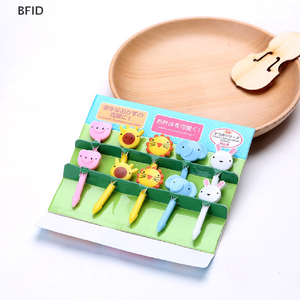 [BFID] Garpu Buah Mini Kartun Anak Snack Kue Dessert Fruit Pick Tusuk Gigi Decor [ID]