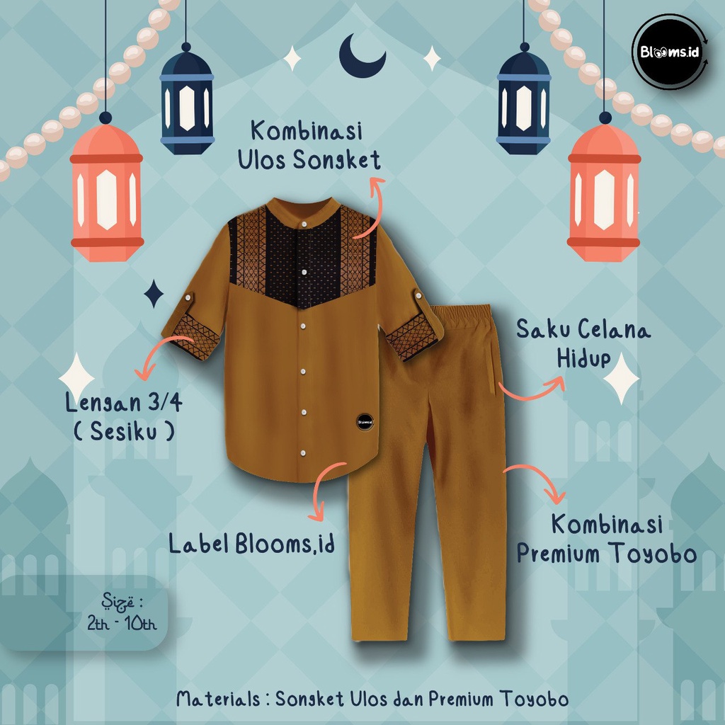 Afsheenastore Koko anak Laki Laki Songket