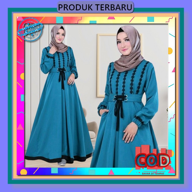 Gamis Premium Dress Muslimah Terbaru Gamis Panjang Cewek Kekinian Gamis Busui Meymona Gamis Cewek Re