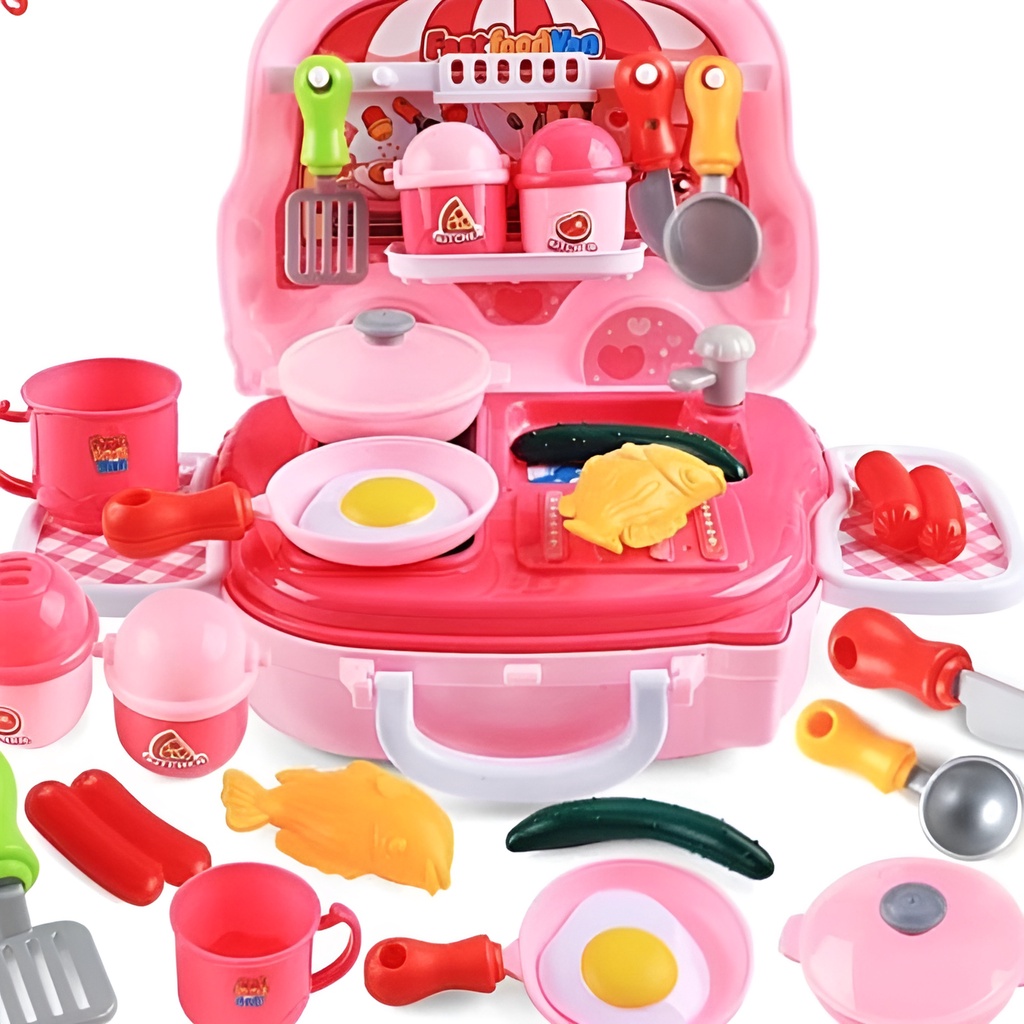 Kitche Ware Set Koper | Kitchen Set Mainan Anak Jumbo Besar | Masak Masakan Anak Perempuan Murah