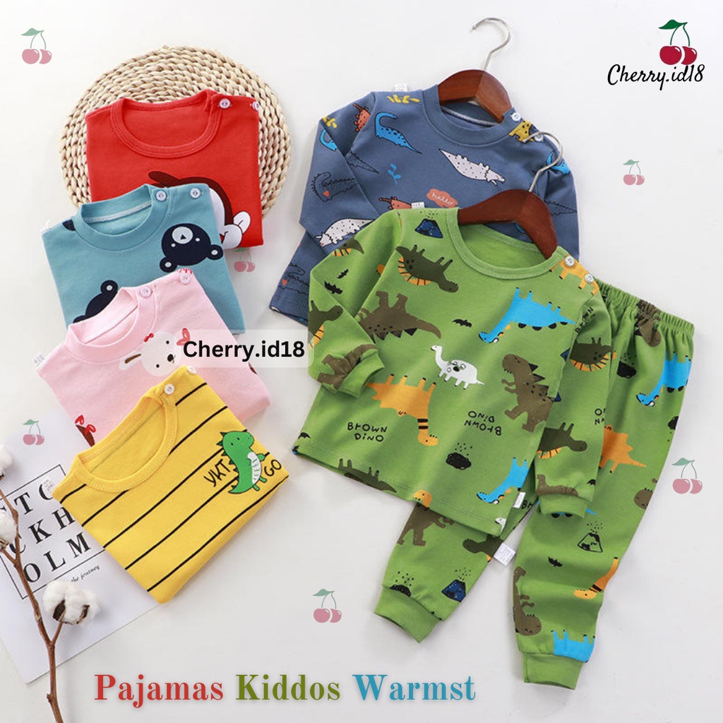 (0-4Thn) COD Setelan Piyama Bayi Lengan Panjang / Setelan Piyama Anak Lengan Panjang PY25