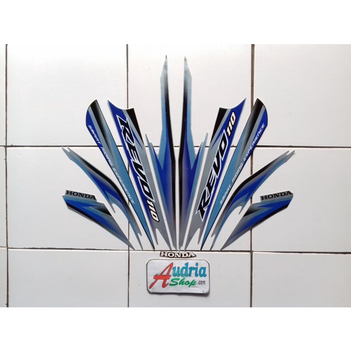 

TERLARIS | Striping Stiker Motor Honda Revo 110 Cw 2010 Full Silver-Biru