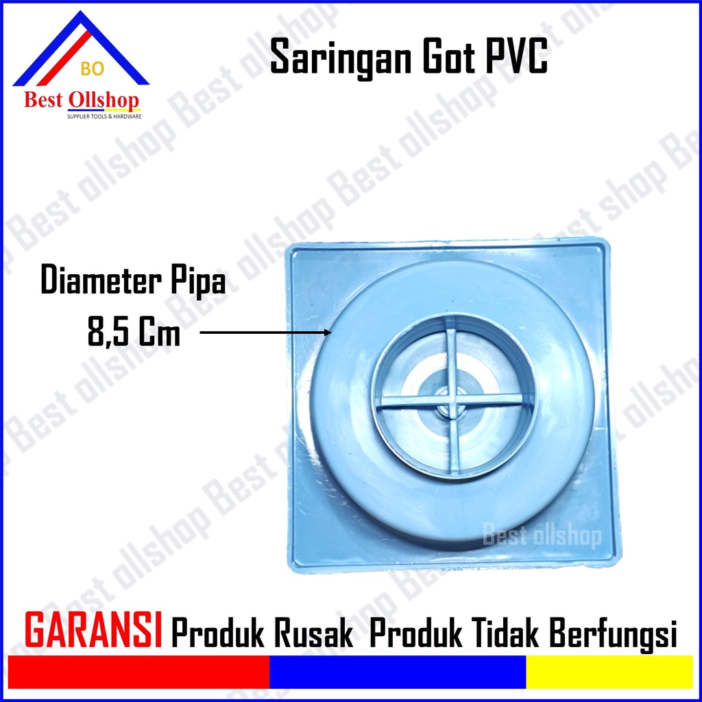 Sarangan Saringan Got Plastik Pvc / Floor Drain Saringan Got Kamar Mandi Pvc Tebal