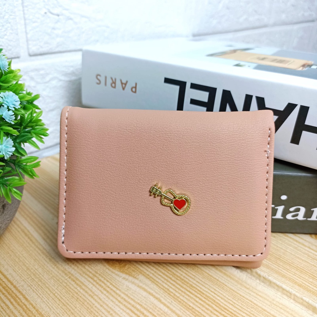 Dompet Lipat Wanita Fashion Style Korea Kasual Dompet Cewek Mini Multifungsi Women Wallet PU Satu7an D79