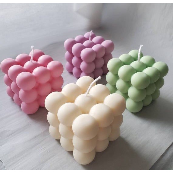 Candle Bubble / Lilin Aromaterapi / Aesthetic Scented Candle / Soy wax Candle / Beeswax / Properti Foto