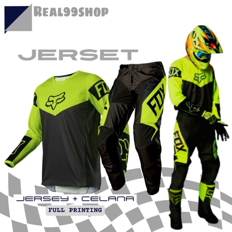 jersey trail set celana cross adventure motocross