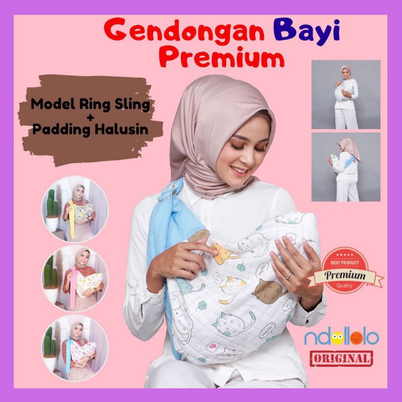 (rumahbayipdg] Gendongan samping / Gendongan ring sling / Gendongan bayi instan free tas mika