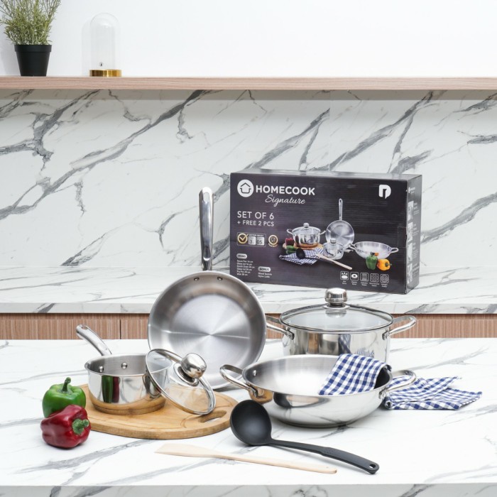 ;&;&;&;&] Panci Set Stainless Homecook Signature