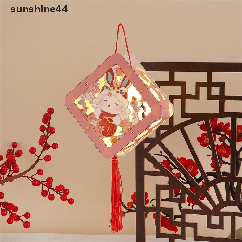 Sunshine DIY Hanging Rabbit Lantern 2023dekorasi Imlek Lampion Festival.