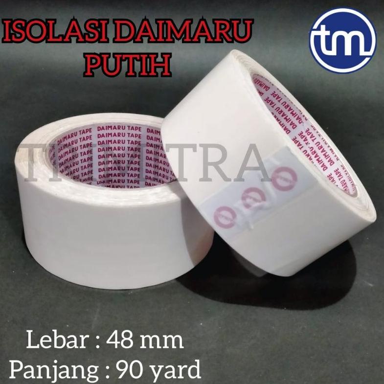 

ISOLASI / SELOTIP / LAKBAN DAIMARU PLASTIK WARNA PUTIH 2" OPP TAPE FTPYE6459