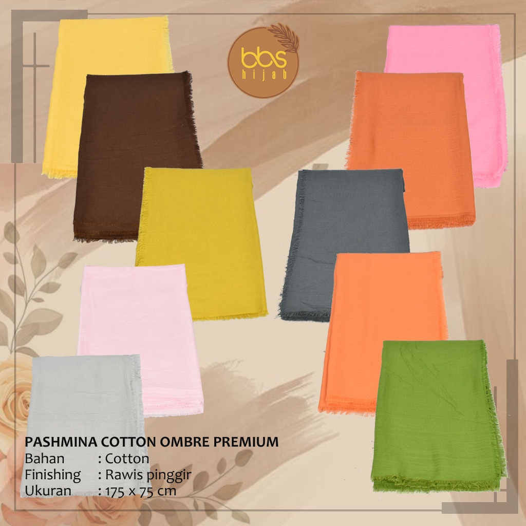 PASHMINA KATUN OMBRE PREMIUM PASHMINA KATUN POLOS