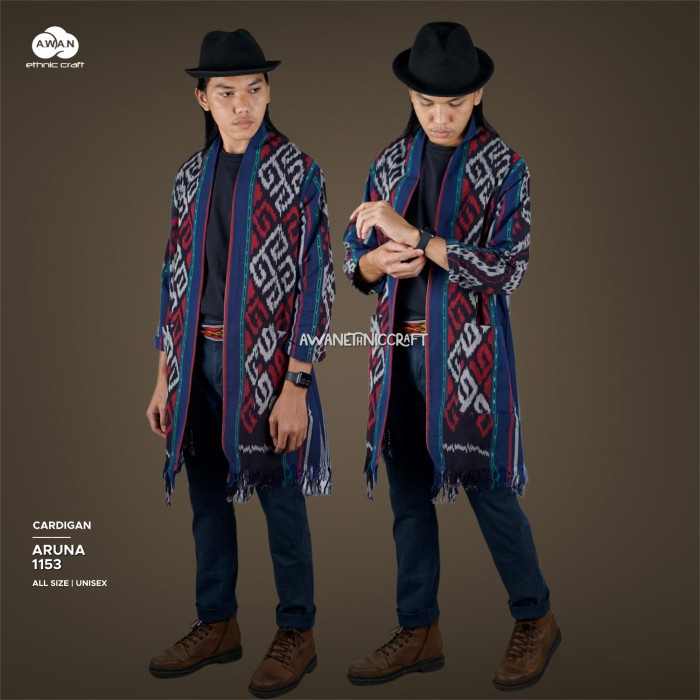 Cuci Gudang Aec Aruna Outer Tenun Long Cardigan (Unisex)