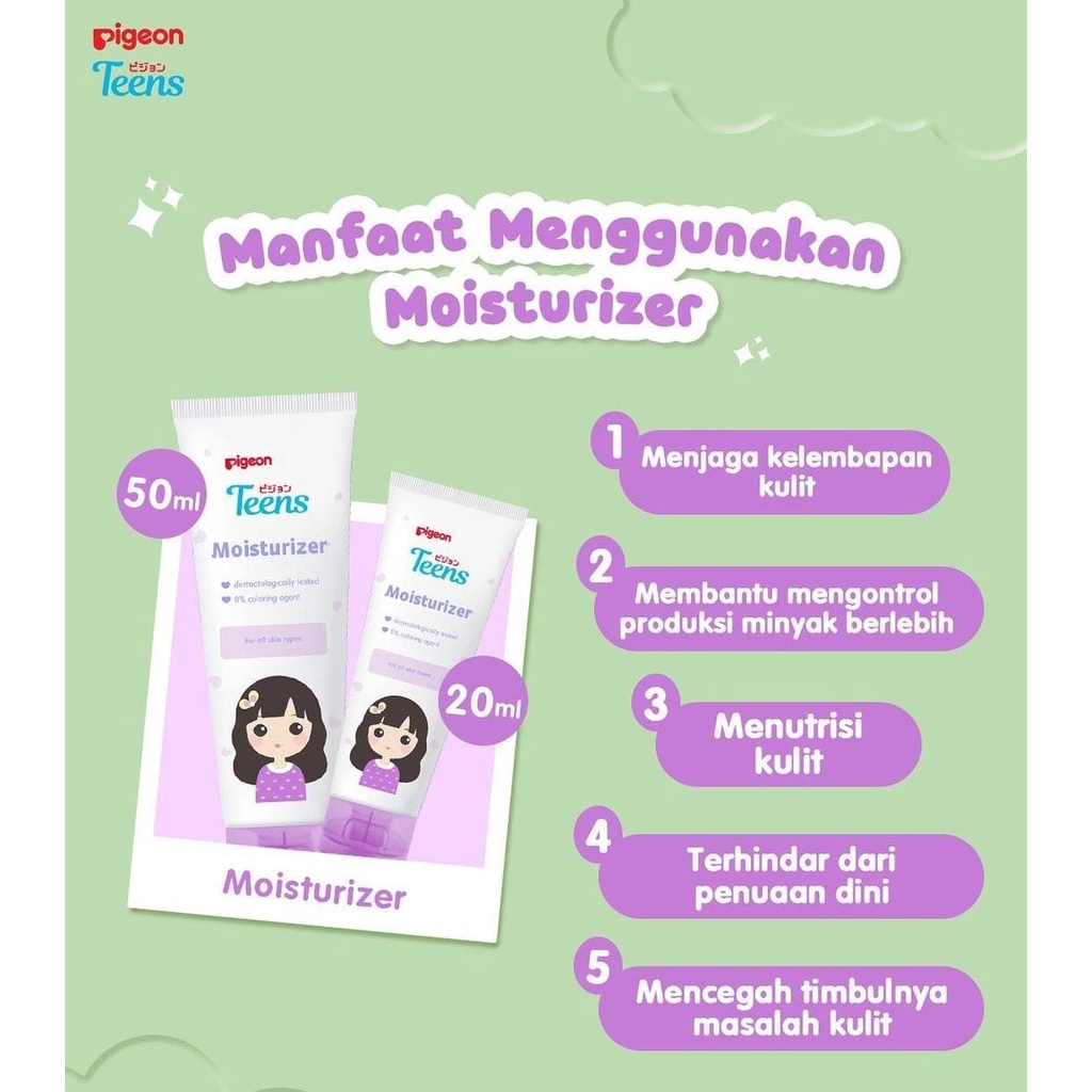 PIGEON Teens Moisturizer Untuk Semua Jenis Kulit | Dengan Ekstrak Jojoba dan Chamomile