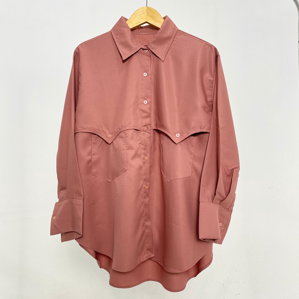 KEMEJA SHIRT ASHILA PREMIUM LONG SHIRT B643