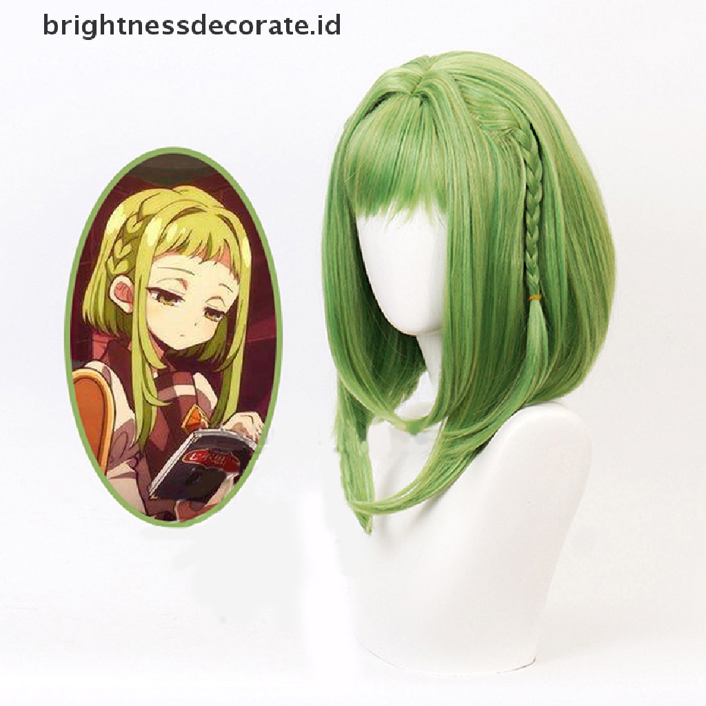 [Birth] 45cm Anime Toilet-bound Hanako-kun Nanamine Sakura Wig Cosplay Rambut Palsu Rambut Hijau [ID]