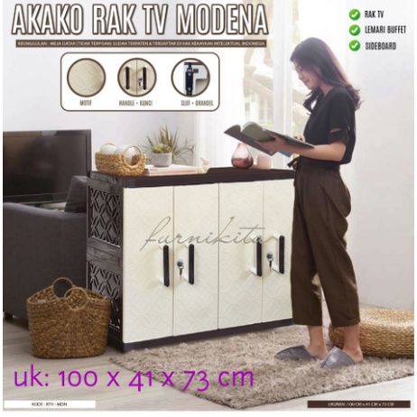 ➼ RAK TV AKAKO PLASTIK MODENA MEJA TV PLASTIK MEJA TV MINIMALIS MODERN ➩