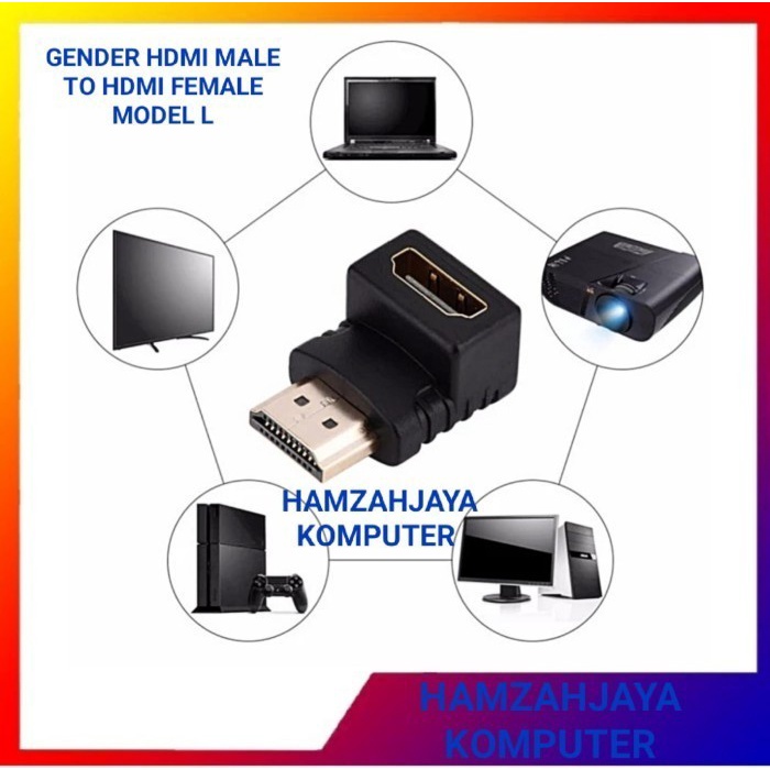 Jual Produk Terbaru Konektor Sambungan Kabel Hdmi Male To Female Siku Derajat Model L