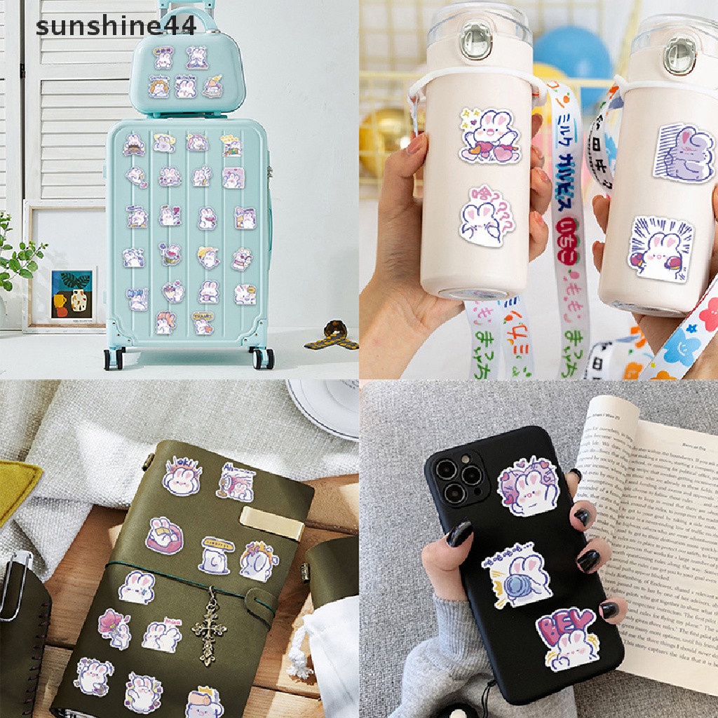 Sunshine 60pcs/pack Cute Rabbit Daily Kawaii Dekorasi Stiker Planner Scrapbooking Stationery Stiker Diary Jepang.