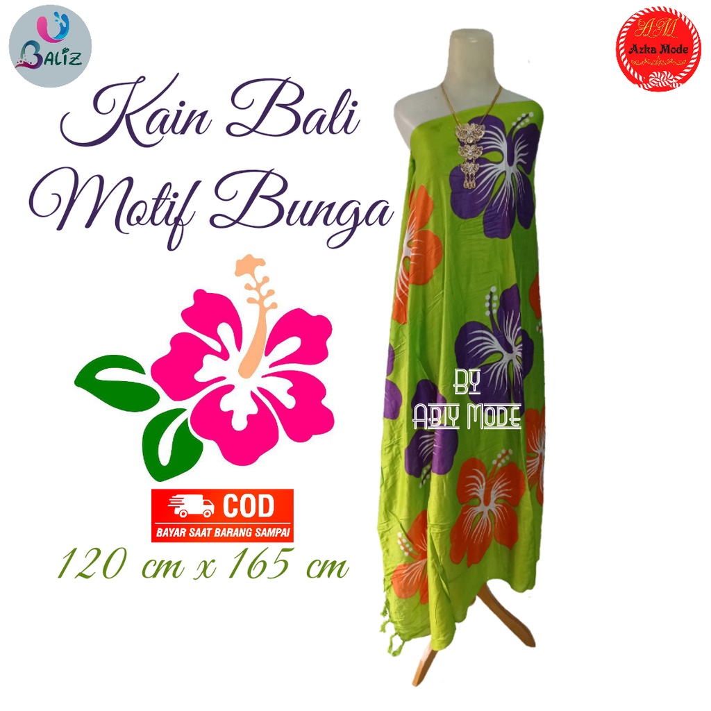 Kain Pantai Kain Bali Pantai - Kain Bali Motif New Kembang Sepatu Standar - Sarung Pantai SEMBILAN MODE - Sarung Bali - Kain Pantai - Kain Katun Jepang - Kain Untuk Hiasan Dinding - Kain Untuk Plafon Mobil Truk Dan Mobil 3/4 Lainnya