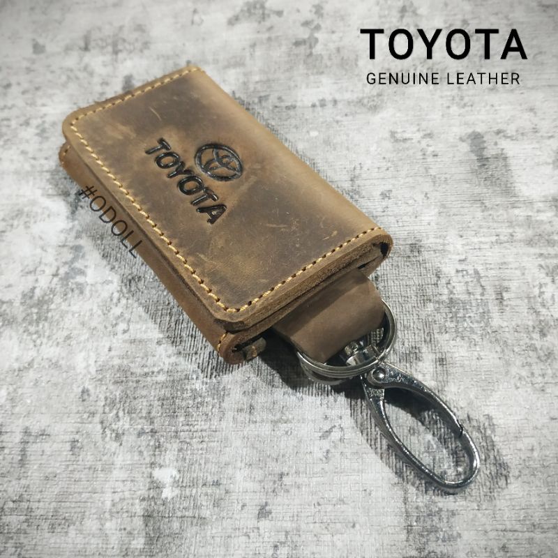 Gantungan Stnk Mobil Kulit Asli Toyota Dompet Tempat Keychain