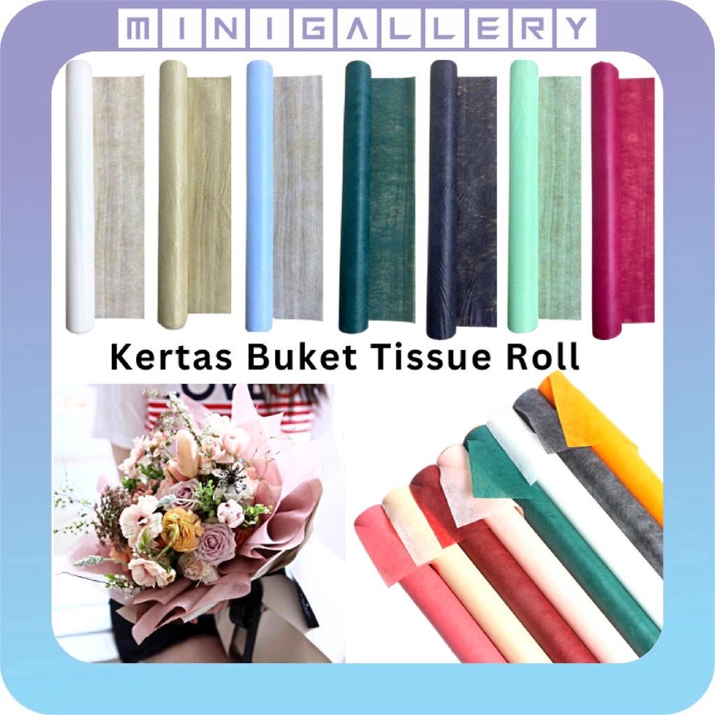 

Kertas Bunga Buket Cotton Paper Tissue Tisu Flower Paper Flower Wrapping Per Roll KB6261
