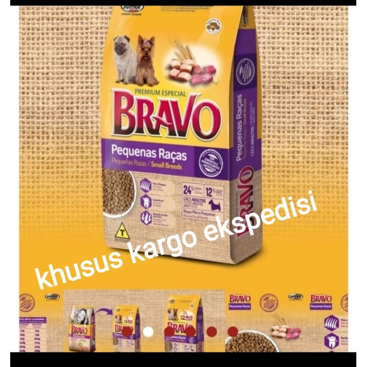 BRAVO DOG FOOD SMALL BREED 20KG SUPER PREMIUM MAKANAN ANJING KARGO