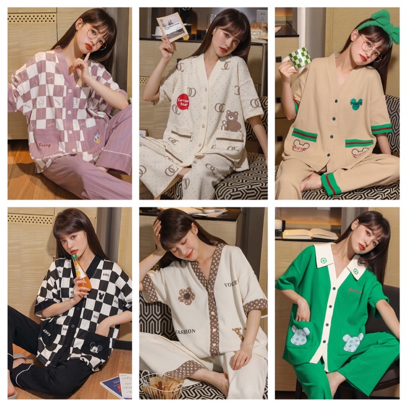 KZ_Stelan piyama premium CP / set baju tidur wanita import cp / piyama cp wanita import murah