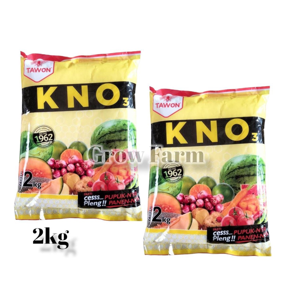 Pupuk KNO3 Putih 2Kg Cap Tawon Kandungan : Nitrogen (N) 13% Kalium (KO) 46% KNO 3 prill dgw