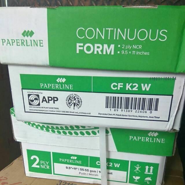 

continous form 9.5x11 k2 warna 2 rangkap sinar dunia/paperline atk