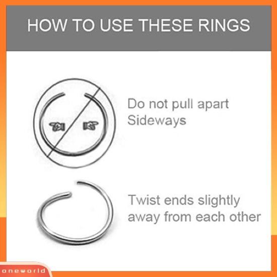[oneworld] 1pc Surgical Steel Tipis Hidung Kecil Ring Hoop 0.8mm Stud Tindik Tulang Rawan