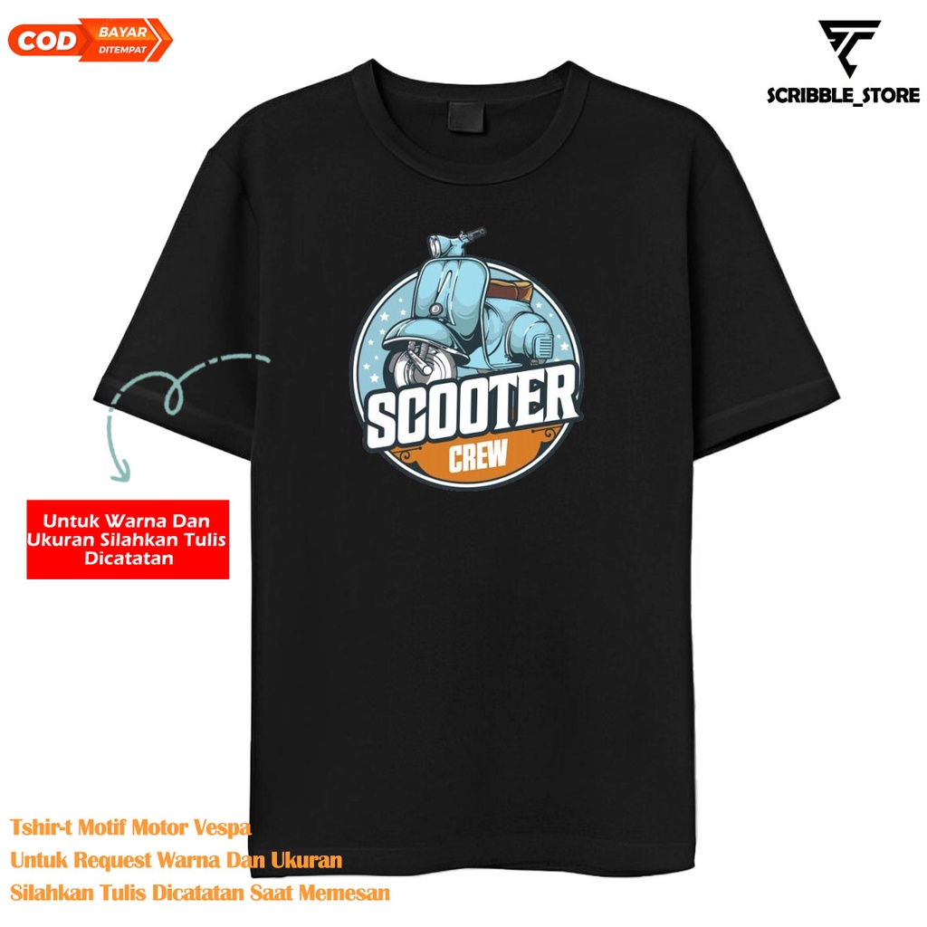 Kaos Vespa Scooter Pria Wanita | Kaos Vespa Matic